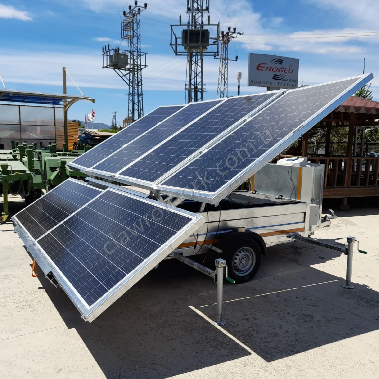 Mobil Solar Panel Römork