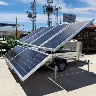 Mobil Solar Panel Römork resim 1