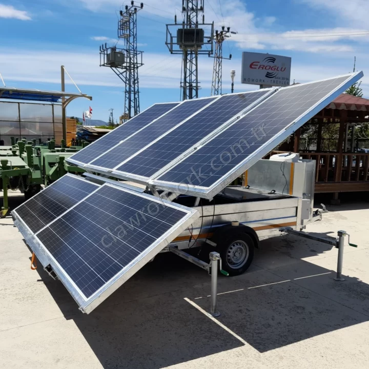 Mobil Solar Panel Römork